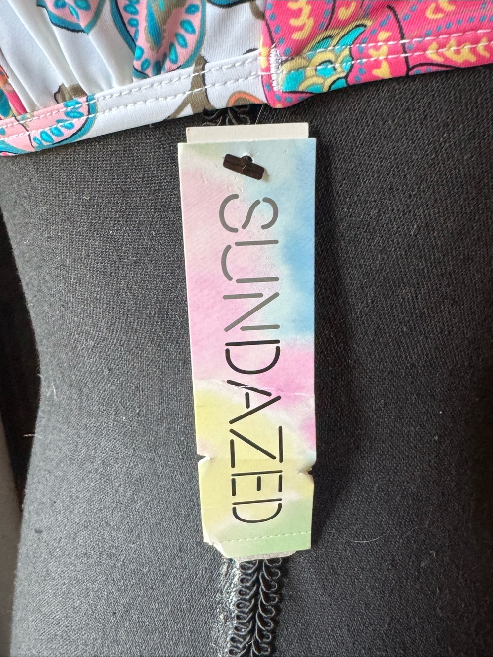 Sundazed Floral Printed Bikini Top - Multicolor 34 B/C - Picture 6 of 7